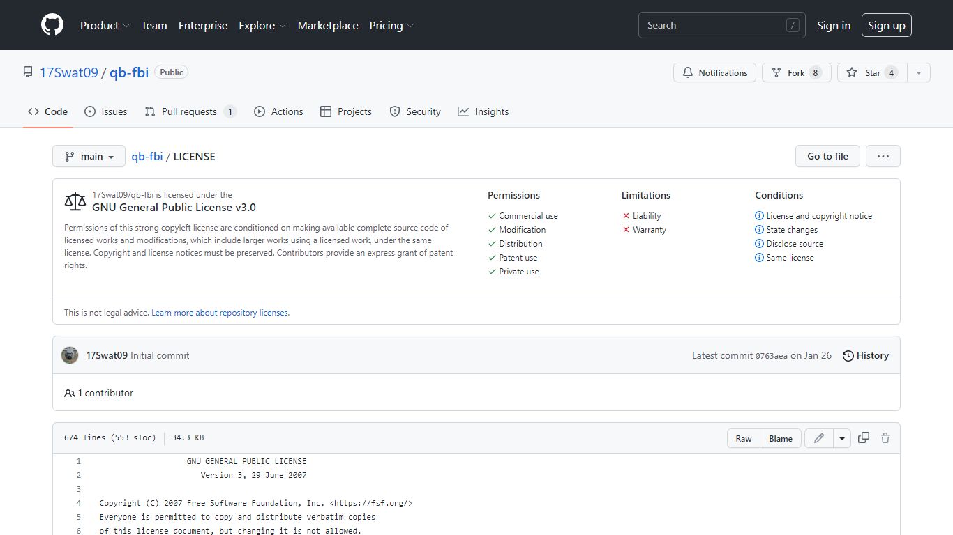 qb-fbi/LICENSE at main · 17Swat09/qb-fbi · GitHub